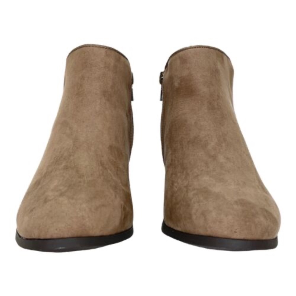 NEW Style & Co Wiley TAUPE Microfiber Fabric Womens Ankle Boots Booties NIB - Picture 4 of 6